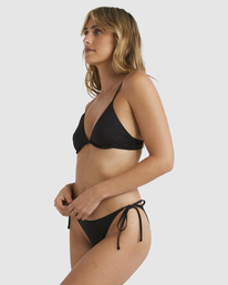 2 Sol Searcher Tie Side Bondi Bikini Bottom Black UBJX400421 Billabong