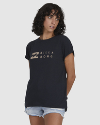 0 One Wave Burnout T-Shirt Black UBJZT00165 Billabong