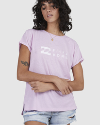 4 One Wave Burnout T-Shirt Purple UBJZT00165 Billabong