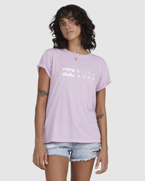 3 One Wave Burnout T-Shirt Purple UBJZT00165 Billabong