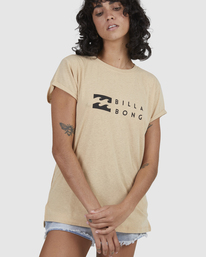 4 One Wave Burnout T-Shirt Beige UBJZT00165 Billabong