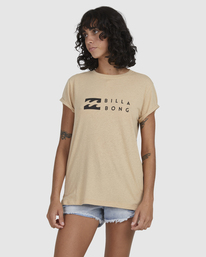3 One Wave Burnout T-Shirt Beige UBJZT00165 Billabong