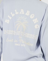 3 Lost In 73 Long Sleeve Oversized T-Shirt Blue UBJZT00263 Billabong