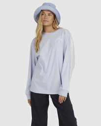 0 Lost In 73 Long Sleeve Oversized T-Shirt Blue UBJZT00263 Billabong