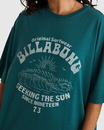 4 Good Waves - Camiseta Extragrande para Mujer Verde UBJZT00282 Billabong