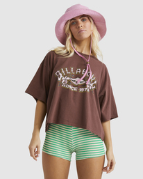 0 Throwback Crop T-Shirt Brown UBJZT00302 Billabong