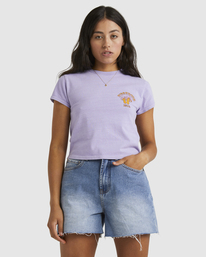 1 Violet Delight Crop - Camiseta para Mujer Violeta UBJZT00310 Billabong