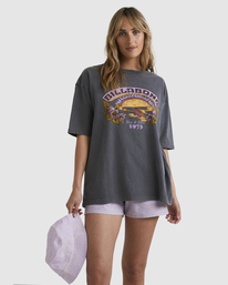 1 Since 73 Rise And Shine - Camiseta Extragrande para Mujer Negro UBJZT00311 Billabong