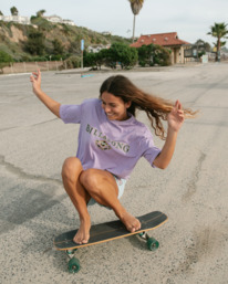 Lilac Throwback - Oversized T-shirt for Women  UBJZT00345