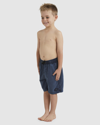 1 Boys 0-7 All Day Overdye Layback Boardshorts 13" Blue UBTBS00106 Billabong