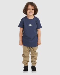 billabong, Boy's (2-7) Groms Diamond Wave Short Sleeve T-Shirt, DENIM (den) GROMS DIAMOND WAVE SS UBTZT00117