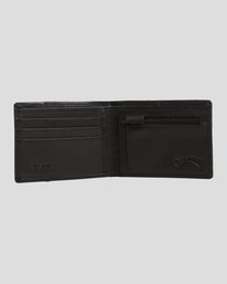 billabong, Downtown Slim-Line Bi-Fold Wallet, BLACK GRAIN (kgi) DOWNTOWN SLIM-LINE WALLET UBYAA00117