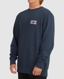 1 Shadow Diamond Crewneck Sweatshirt Blue UBYFT00129 Billabong