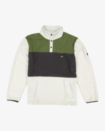 5 Boundary Mock Snap Pullover Grey UBYFT00222 Billabong