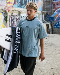 0 Absense Stripe T-Shirt Blue UBYKT00141 Billabong