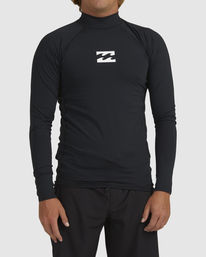 0 All Day Wave Performance Fit Rash Vest Black UBYWR00116 Billabong
