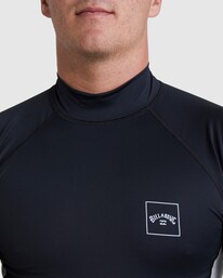 3 Airlite Stacked Rash Vest Black UBYWR00131 Billabong