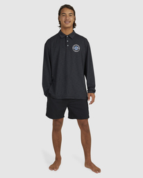 6 Shoreline Fisho Rash Vest Black UBYWR00137 Billabong