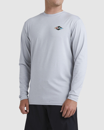 1 Diamond Shoreline Rash Vest Grey UBYWR03001 Billabong