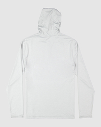 5 Shoreline 1/4 Zip Hooded Rash Vest Grey UBYWR03003 Billabong