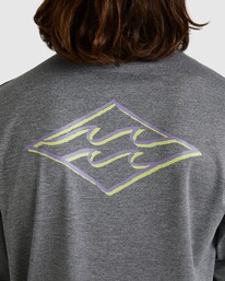 3 Diamond Shoreline - Long Sleeve UPF 50 Surf T-Shirt for Men Black UBYWR03018 Billabong