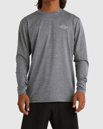 0 Diamond Shoreline - Long Sleeve UPF 50 Surf T-Shirt for Men Black UBYWR03018 Billabong