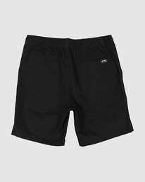 5 Beach Days Layback Twill Elastic Waist Walkshorts 18.5" Black UBYWS00112 Billabong