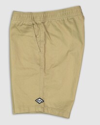 6 Beach Days Layback Twill Elastic Waist Walkshorts 18.5" Brown UBYWS00112 Billabong