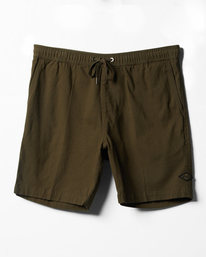 5 Beach Days Layback Twill Elastic Waist Walkshorts 18.5" Multicolor UBYWS00112 Billabong