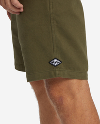 4 Beach Days Layback Twill Elastic Waist Walkshorts 18.5" Multicolor UBYWS00112 Billabong
