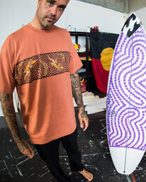 billabong, Otis Goanna Dreaming - T-shirt pour Homme, RED CLAY (rcl) Otis Goanna Dreaming - T-Shirt for Men UBYZT00418