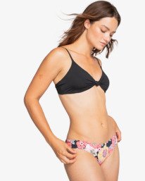 billabong, Knotted Trilet 2022 - Haut de bikini pour Femme, BLACK PEBBLE (3920) Knotted Trilet 2022 - Bikini Top for Women W3ST01BIP1