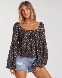 0 Just Beachy - Blouse voor Dames Black W3TP13BIP1 Billabong