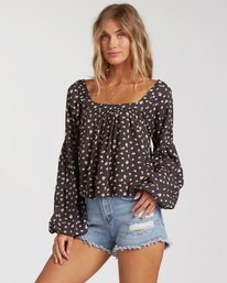 2 Just Beachy - Blouse voor Dames Black W3TP13BIP1 Billabong