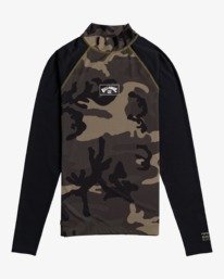 billabong, Contrast 2022 - Langärmliger Rashguard mit UPF 50 für Männer, CAMO (0869) Contrast 2022 - Long Sleeve UPF 50 Rash Vest for Men W4MY10BIP1