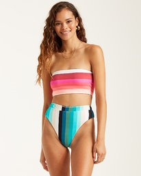 4 Sol Stripes Reversible Rise Bikini Bottom Multicolor XB312BSO Billabong