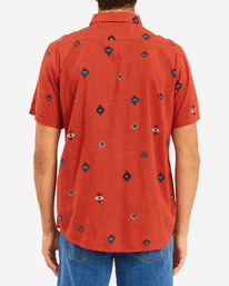 2 Wrangler Distant Land - Short Sleeve Shirt for Men Red Z1SH30BIF1 Billabong