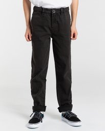 billabong, 73 2022 - Pantalón Chino para Chicos 8 2022 - 14, BLACK (0019) 73 2022 - Chinos for Boys 8 2022 - 14 Z2PT11BIF1