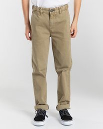 1 73 - Chino pour Garçon 8 - 14 Gris Z2PT11BIF1 Billabong