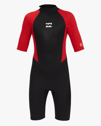 3 2/2mm Intruder - Back Zip Short Sleeve Spring Suit for Boys 8 - 14 Red Z42B91BIP2 Billabong