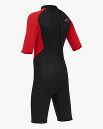 5 2/2mm Intruder - Back Zip Short Sleeve Spring Suit for Boys 8 - 14 Red Z42B91BIP2 Billabong
