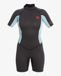 0 2/2mm Launch - Springsuit Back Zip manches courtes pour Femme  Z42G91BIP2 Billabong
