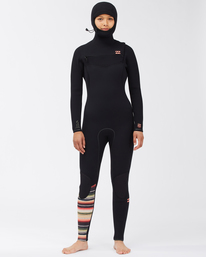 0 5/4mm Furnace Comp 2021 - Combinaison Chest Zip pour Femme Gris Z45G13BIF1 Billabong