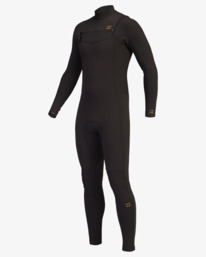 billabong, 5/4mm Revolution 2021 - Combinaison Chest Zip pour Homme, BLACK CLAY (4788) 5/4mm Revolution 2021 - Chest Zip Wetsuit for Men Z45M14BIF1