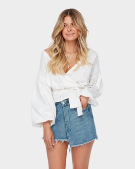 Elle X The Wrap Denim Skirt M3SK01BIMU 