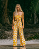 Free Fall Print - Wide Leg Trousers for Women  ABJNP00352
