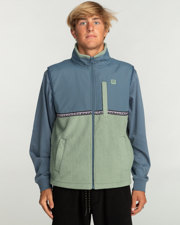 Boundary Trail ZipUp Fleece Vest for Men Billabong