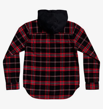 DC Shoes Boys Shoes Boys 8-16 Runnels Long Sleeve Hooded Flannel Shirt Edbwt03046
