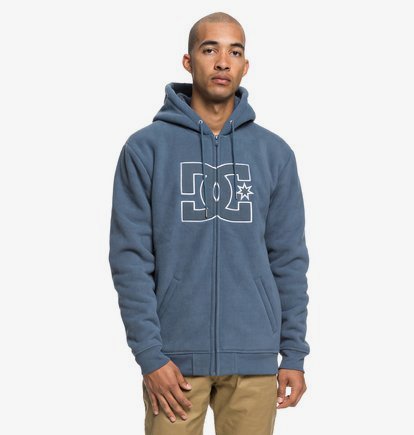 dc men's sherpa full zip hoodie