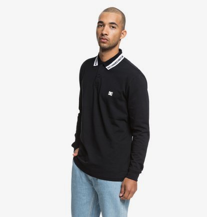 DC Shoes Mens Shoes Brookings Long Sleeve Polo Shirt Edykt03425
